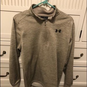 Under Armour 1/4 zip pullover. Small. Tan